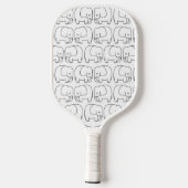 Zeichn Baby Elephant Pickleball Schläger (Rückseite)