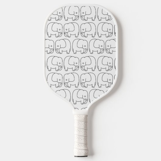 Zeichn Baby Elephant Pickleball Schläger (Vorderseite)