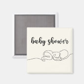 Zeichn Baby Minimalistisch Baby Dusche Magnet (Vorderseite/Rückseite)