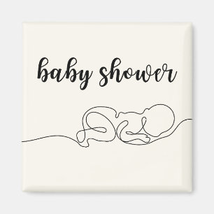 Zeichn Baby Minimalistisch Baby Dusche Magnet