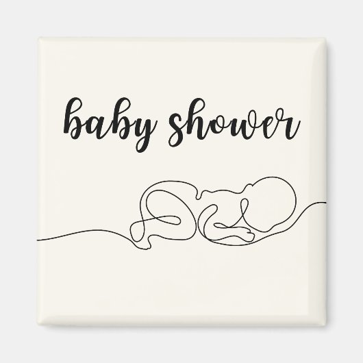 Zeichn Baby Minimalistisch Baby Dusche Magnet (Vorne)