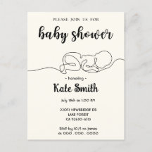 Zeichn Baby Minimalistisch Baby Dusche