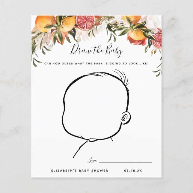 Zeichn das Baby | Baby Showspiel (Vorderseite)