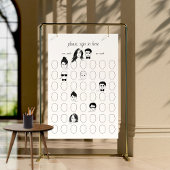Zeichn dein Face Alternative Wedding 49 Guest Book Poster