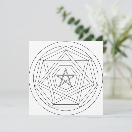 Zeichn deine eigene Sigil Sigillum Dei Occult Star (Stehend Vorderseite)