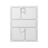 Zeichn deine eigenen Comicen Story Blank-Vorlagen Notizblock (Rotiert)