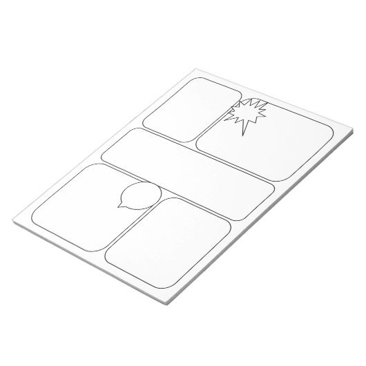 Zeichn deine eigenen Comicen Story Blank-Vorlagen Notizblock (angewinkelt)