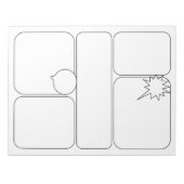 Zeichn deine eigenen Comicen Story Blank-Vorlagen Notizblock (Vorderseite)