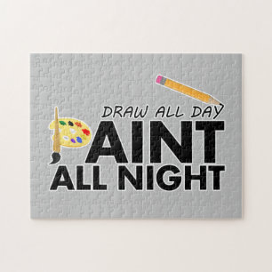Zeichn den ganzen Tag, Paint die ganze Nacht Puzzle
