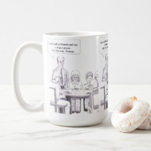 Zeichn der Familie zum Abendessen mit dem Vater St Kaffeetasse