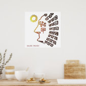 Zeichn der Silhouette Machu_Picchu Poster (Küche)