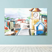 Zeichn der Stadtmauer Leinwanddruck (Insitu (Holzboden))