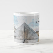 Zeichn der Wasserfarbe des Louvre Paris, Frankreic Jumbo-Tasse (Vorderseite)
