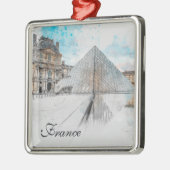 Zeichn der Wasserfarbe des Louvre Paris, Frankreic Ornament Aus Metall (Links)