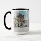 Zeichn der Wasserfarbe des Louvre Paris, Frankreic Tasse (Links)