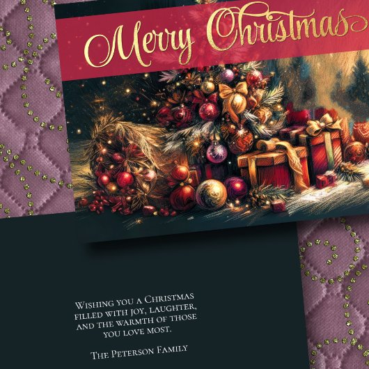 Zeichn der Weihnachtsbäume in der Winterruhe Karte