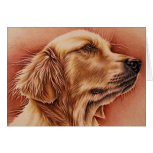 Zeichn des Goldenen Retriever auf Karte