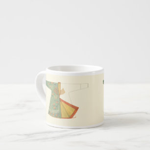 Zeichn des halb fertig gestellten Kimono Espressotasse