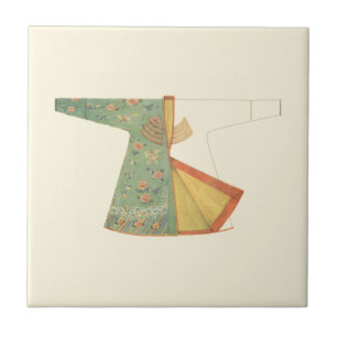 Zeichn des halb fertig gestellten Kimono Fliese