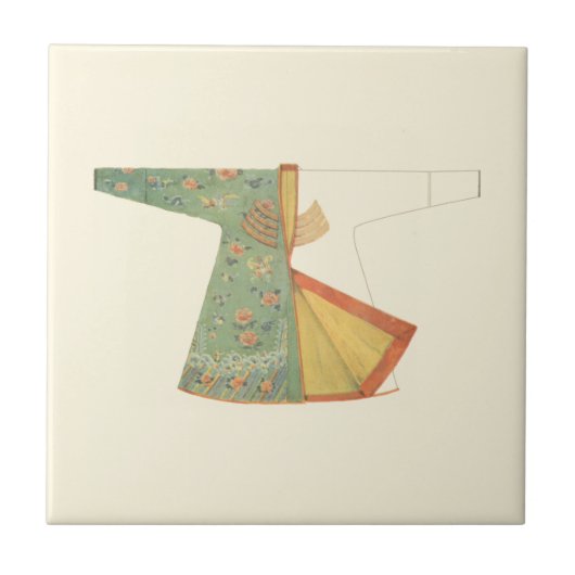 Zeichn des halb fertig gestellten Kimono Fliese (Vorderseite)