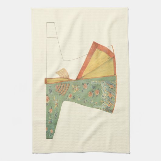 Zeichn des halb fertig gestellten Kimono Geschirrtuch (Vertikal)