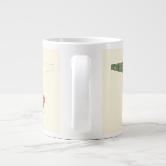 Zeichn des halb fertig gestellten Kimono Jumbo-Tasse (Rückseite)