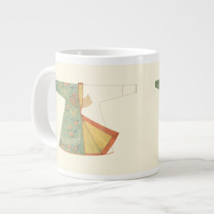Zeichn des halb fertig gestellten Kimono Jumbo-Tasse