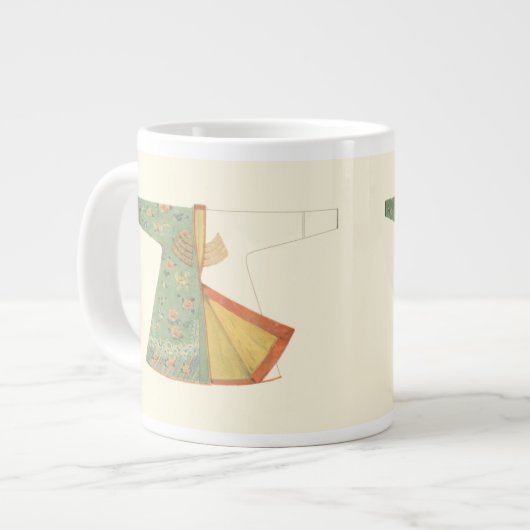 Zeichn des halb fertig gestellten Kimono Jumbo-Tasse (Vorderseite Links)