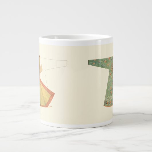 Zeichn des halb fertig gestellten Kimono Jumbo-Tasse (Vorderseite)