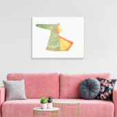 Zeichn des halb fertig gestellten Kimono Leinwanddruck (Insitu (Wohnzimmer))