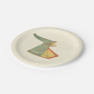 Zeichn des halb fertig gestellten Kimono Pappteller