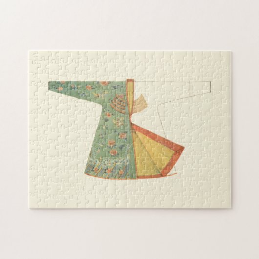 Zeichn des halb fertig gestellten Kimono Puzzle (Horizontal)