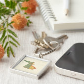 Zeichn des halb fertig gestellten Kimono Schlüsselanhänger (Seite)