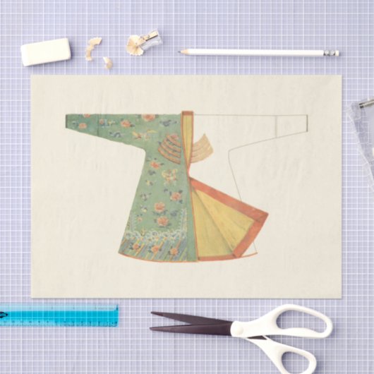 Zeichn des halb fertig gestellten Kimono Seidenpapier (Handwerk)