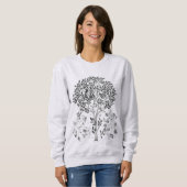 Zeichn des Jugendstils des Lebens Sweatshirt (Vorne ganz)