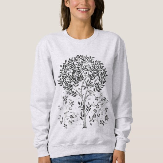 Zeichn des Jugendstils des Lebens Sweatshirt (Vorderseite)
