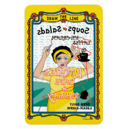 Zeichn des Line_B_4x6 Kühlschrank Magnet