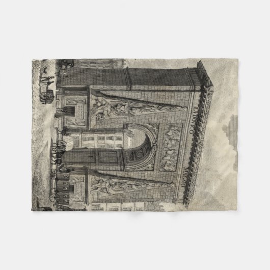 Zeichn des Monuments Porte Saint-Denis Fleecedecke (Vorderseite (Horizontal))