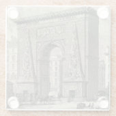 Zeichn des Monuments Porte Saint-Denis Glasuntersetzer (Rückseite)