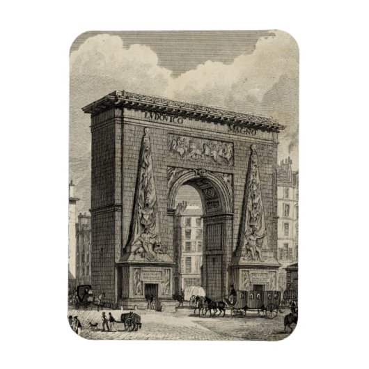 Zeichn des Monuments Porte Saint-Denis Magnet (Vertikal)
