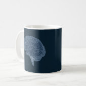 Zeichn des Polygonalen Gehirns - Neuronales Netzwe Kaffeetasse (Vorderseite Links)