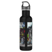 Zeichn des Stadtzentrums von Madison, Wisconsin Edelstahlflasche (Rückseite)