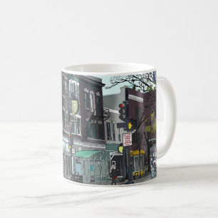 Zeichn des Stadtzentrums von Madison, Wisconsin Kaffeetasse