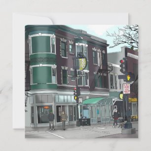 Zeichn des Stadtzentrums von Madison, Wisconsin Karte