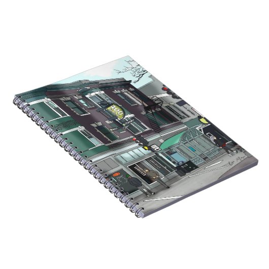 Zeichn des Stadtzentrums von Madison, Wisconsin Notizblock (Rechte Seite)