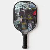 Zeichn des Stadtzentrums von Madison, Wisconsin Pickleball Schläger (Rückseite)