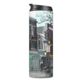 Zeichn des Stadtzentrums von Madison, Wisconsin Thermosbecher (Nach rechts gedreht)