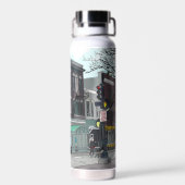 Zeichn des Stadtzentrums von Madison, Wisconsin Trinkflasche (Rückseite)