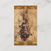 Zeichn des Torso-Braun-Pergaments der Frau Visitenkarte (Rückseite)