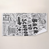 zeichn-Doodschule Badehandtuch (Badehandtuch)